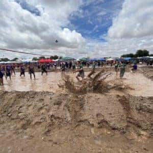 Viva Team competing in Mudd for Matches volleyball tournament