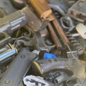 Various Firearms dismantled on site