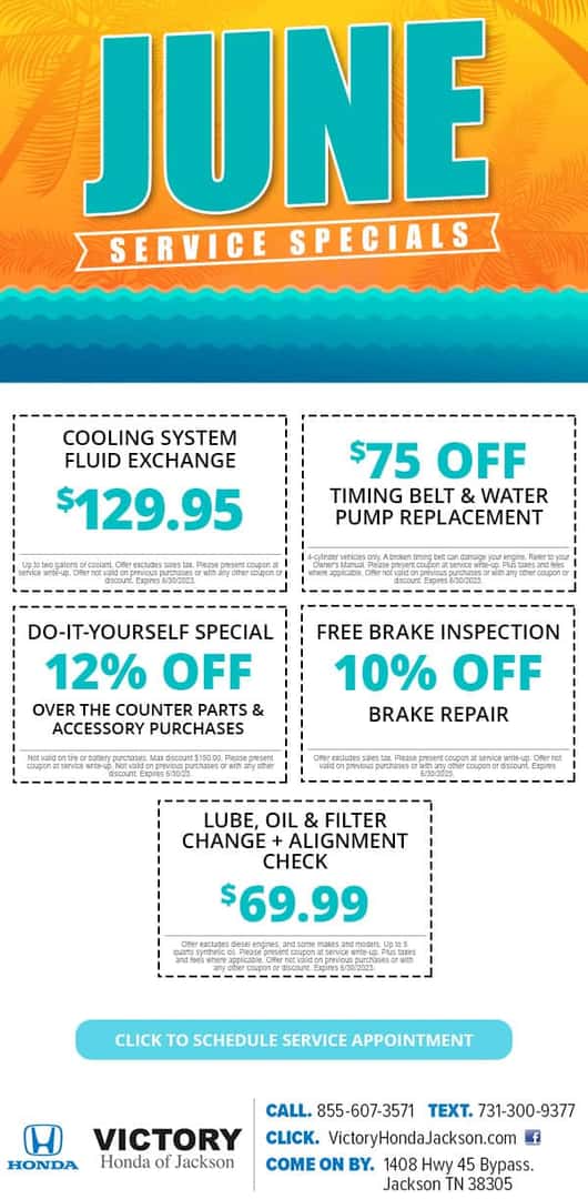 June Service Specials