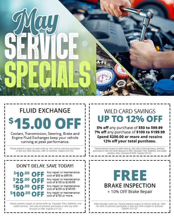 May Service Specials