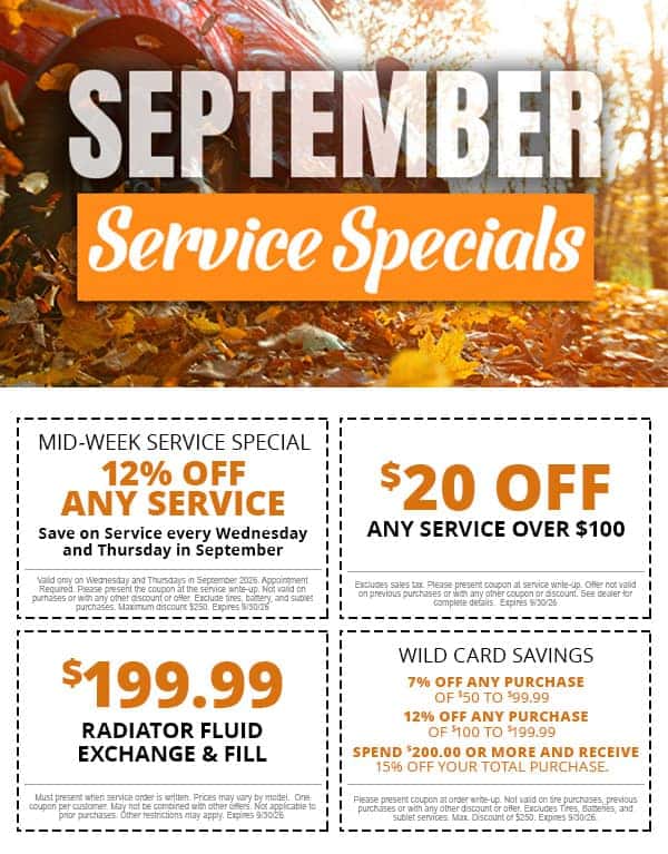 September Service Specials