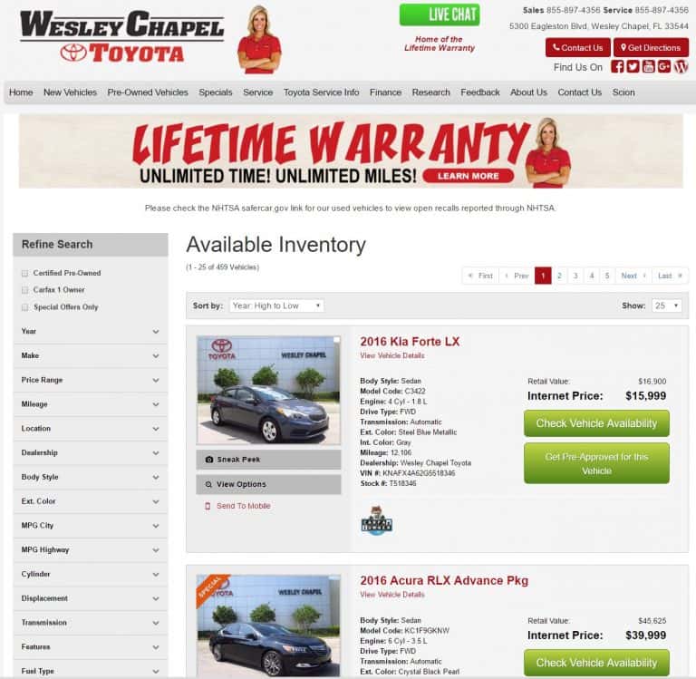 Find a great selection of cars under 12k in Wesley Chapel Wesley