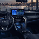 2021 Toyota Venza Interior Dashboard with city skyline in view