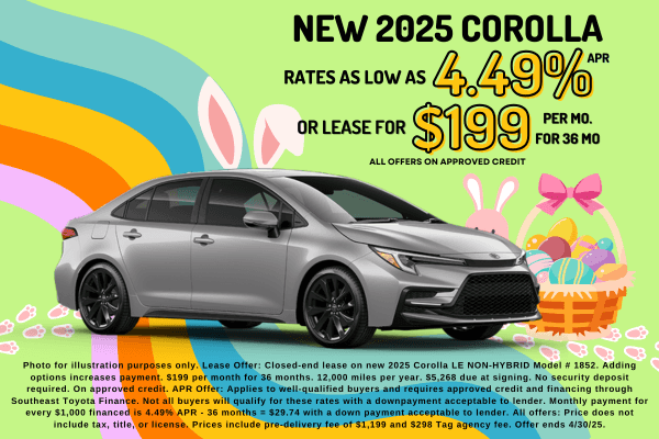 New 2025 Corolla Offer