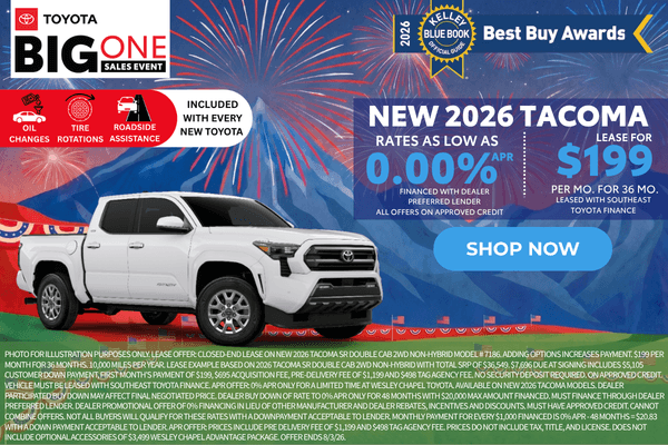 New 2026 Tacoma Offers