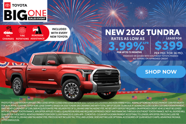 New 2026 Tundra Offers