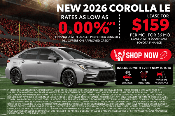 New 2026 Corolla Offer