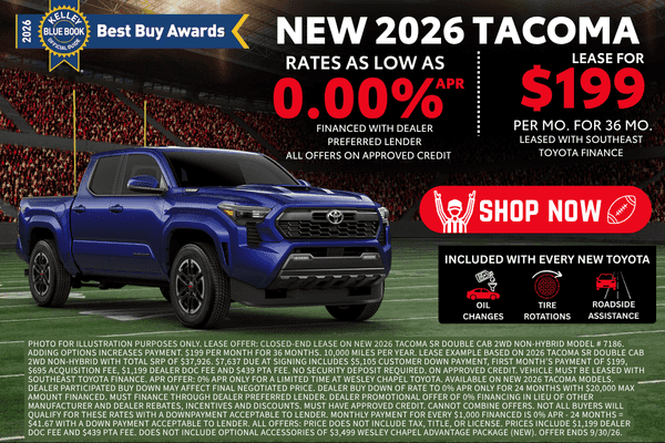 New 2026 Tacoma Offers