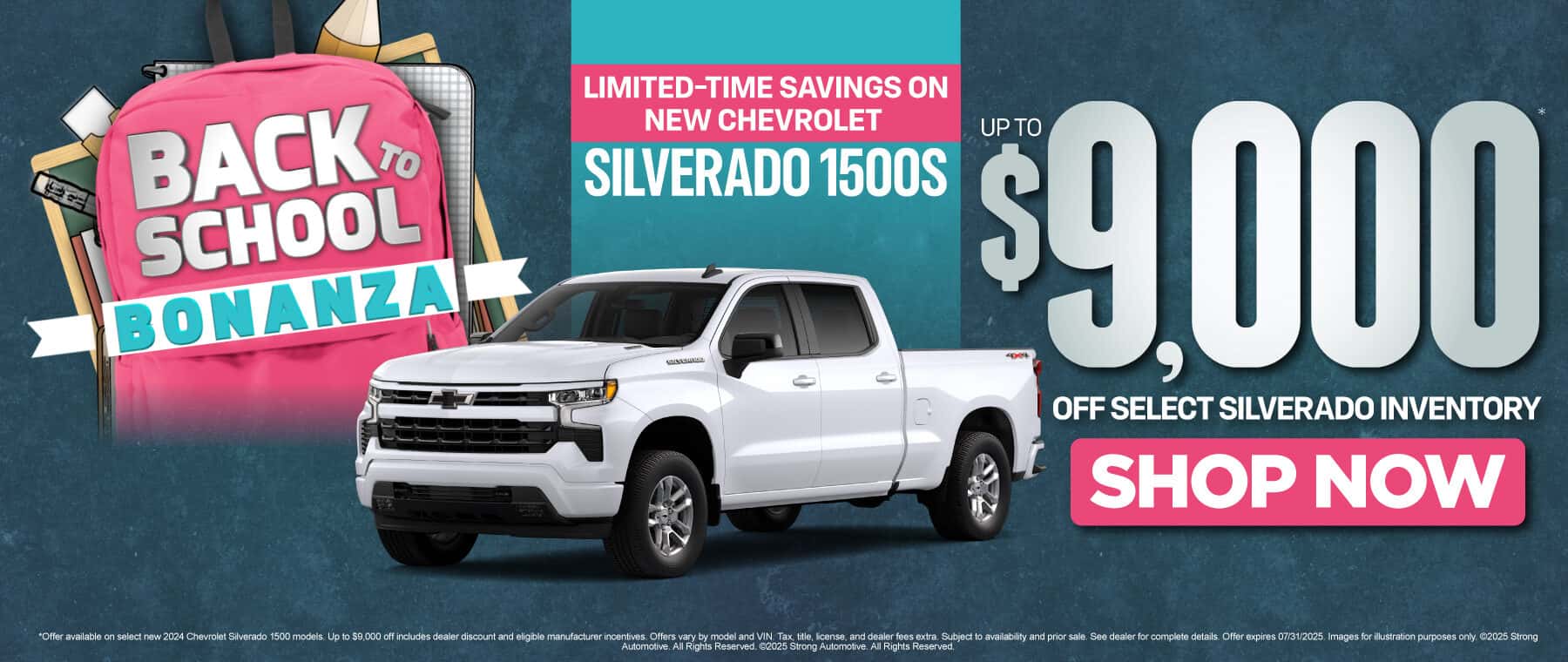 Limited-Time Savings on New Chevrolet Silverado 1500s Up to $9,000* off Select Silverado Inventory
