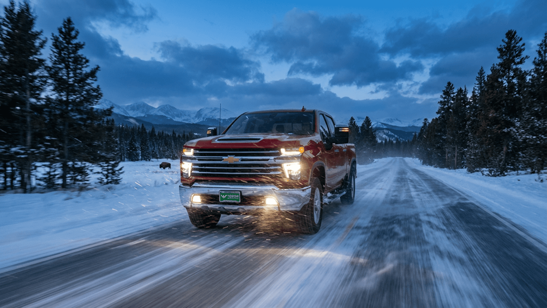 Chevrolet Silverado 2500HD winter driving Colorado