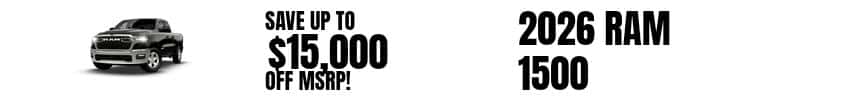 Rebate special on a 2026 RAM 1500 near Terre Haute, Indiana