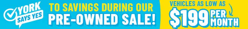Say Yes to Pre-Owned Savings at York near Indianapolis, Indiana.