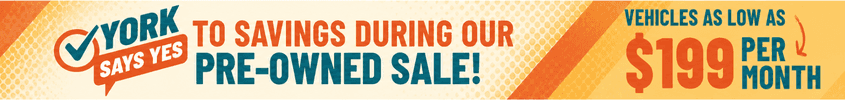 Say Yes to Pre-Owned Savings at York near Indianapolis, Indiana.