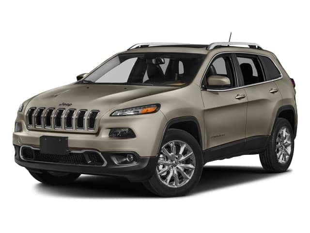 Tan 2018 Jeep Cherokee angled left