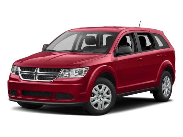 Red 2018 Dodge Journey angled left