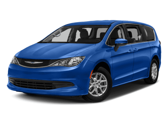 Blue 2018 Chrysler Pacifica angled left