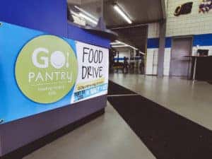 Go Pantry food drive sign