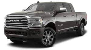 A grey 2021 Ram 2500 is angled left.
