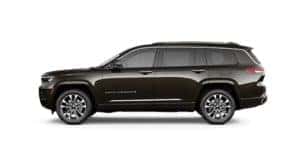 A black 2021 Jeep Grand Cherokee L is facing left.
