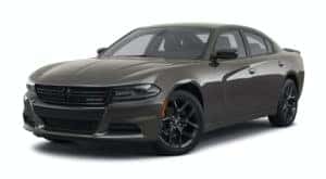 A grey 2021 Dodge Charger is angled left.