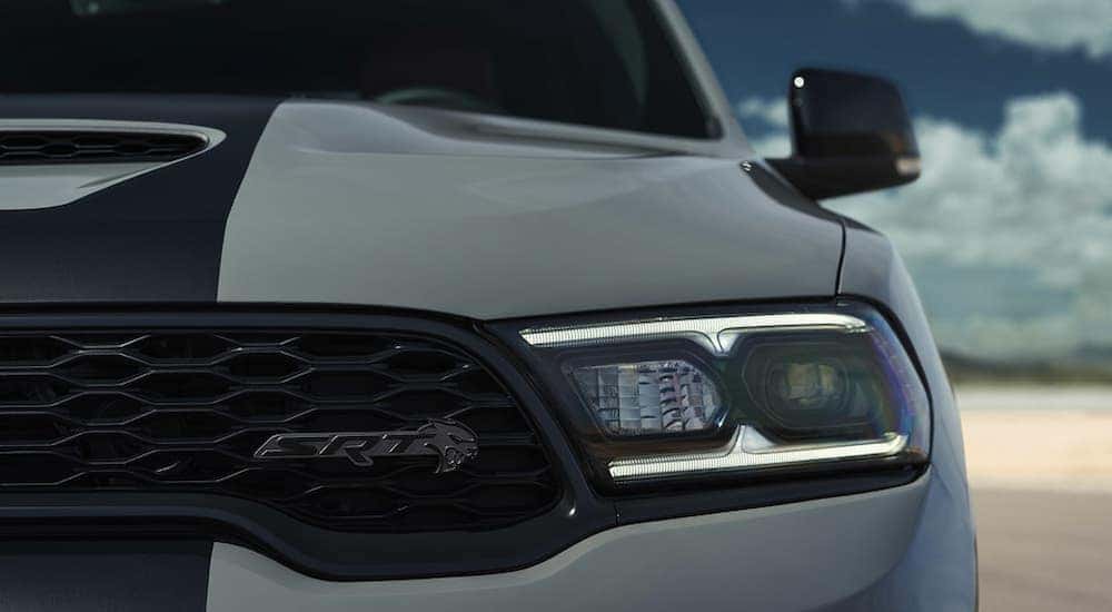 A grey 2021 Dodge Durango SRT is shown after leaving a Kentucky used car dealer.