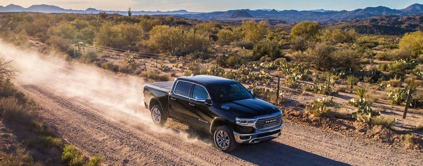 A grey 2022 Ram 1500 is shown from the front at an angle.
