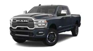 A black 2025 Ram 2500 Laramie is angled left.