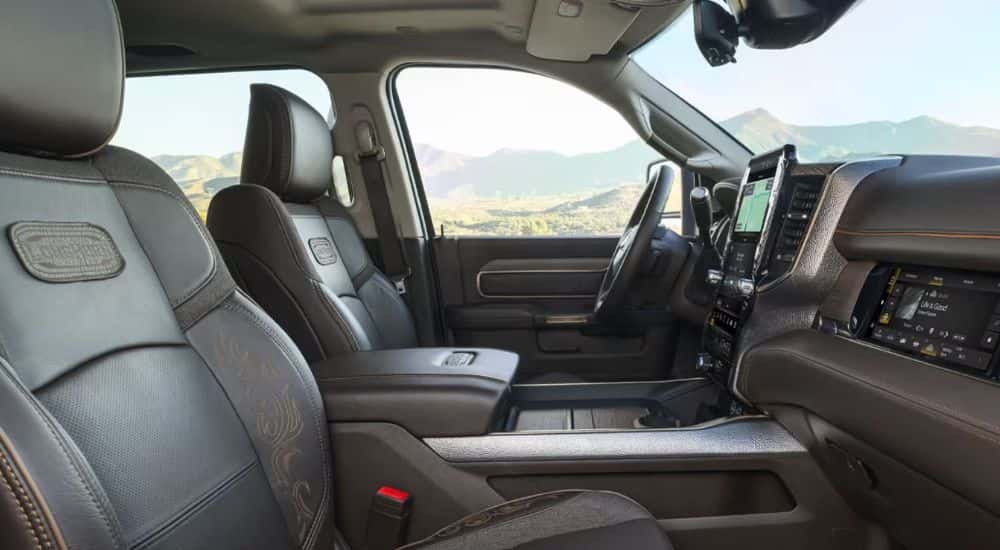 The front cabin of a 2025 Ram 2500 Limited Longhorn.