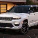 White 2025 Jeep Grand Cherokee L for sale near Cincinnati parked on a driveway.