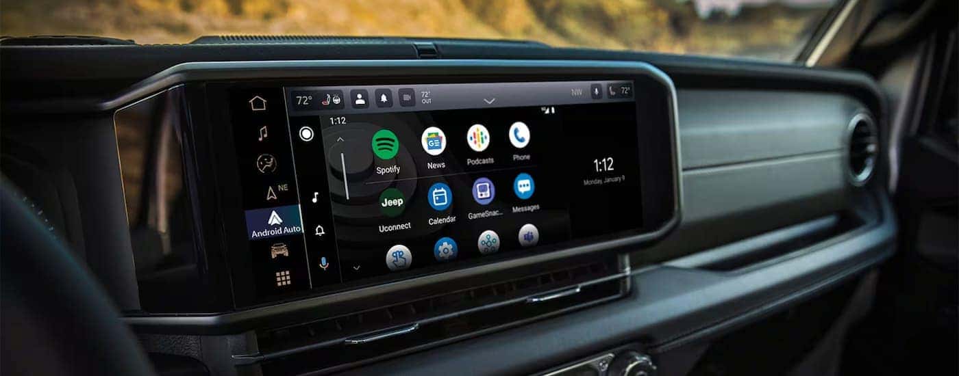 Infotainment display on a 2025 Jeep Wrangler