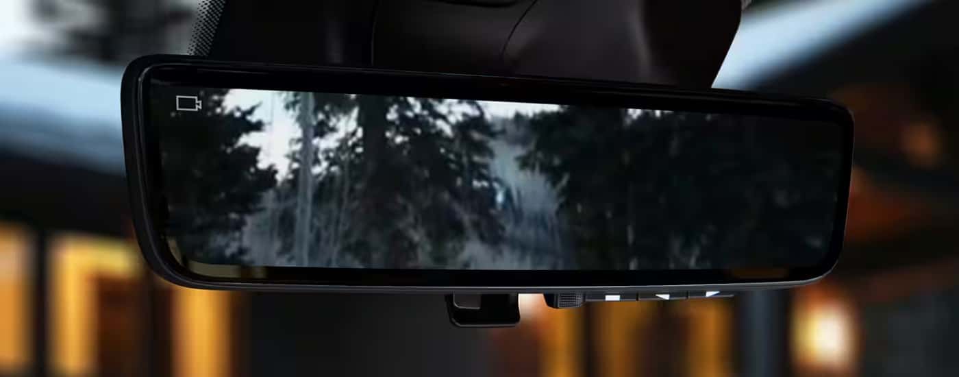Digital rearview mirror in a 2025 Jeep Grand Wagoneer.