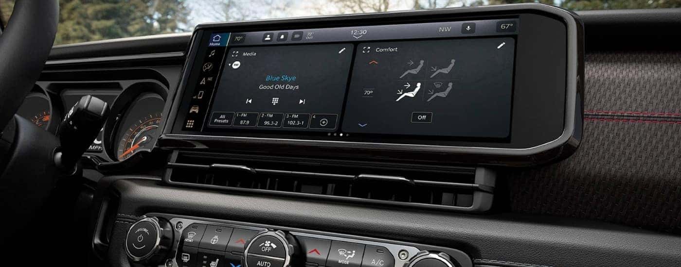 Infotainment screen in a 2024 Jeep Gladiator.