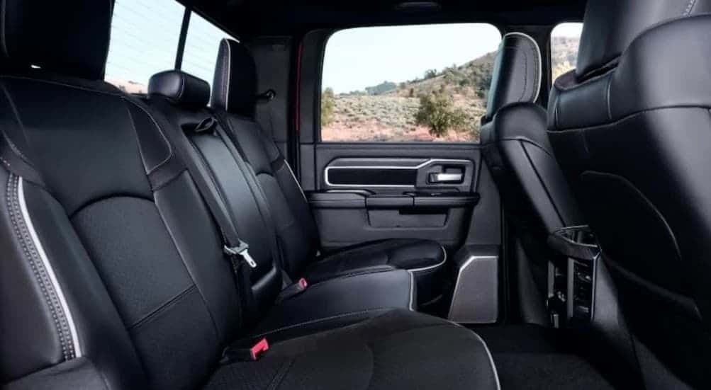 Black rear interior in a 2026 Ram 2500.