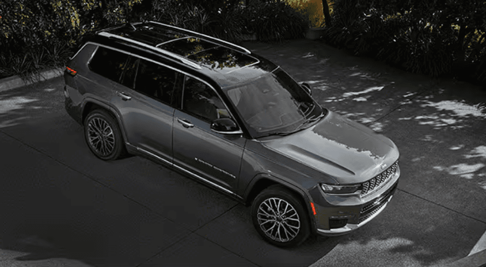Grey 2026 Jeep Grand Cherokee from above