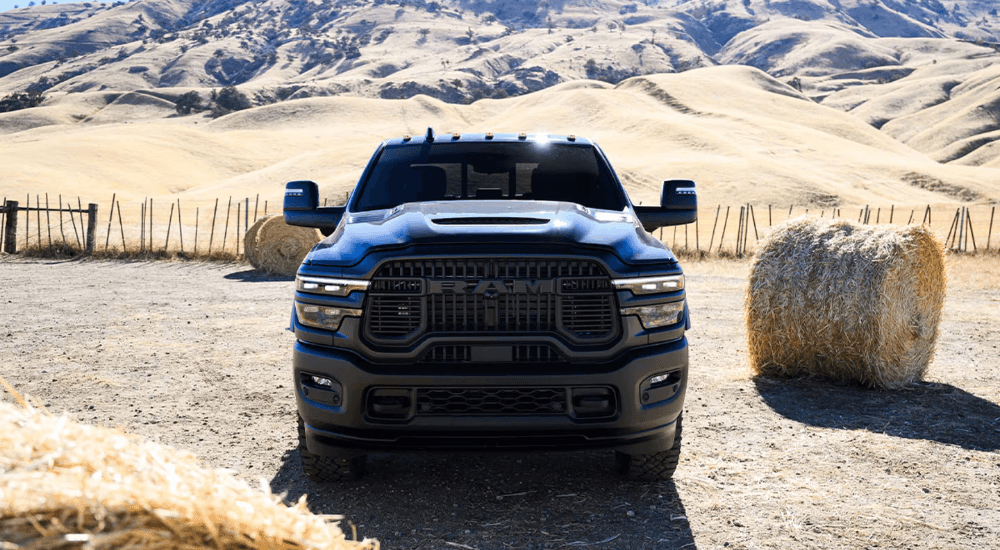 Black 2026 Ram 2500 parked head on