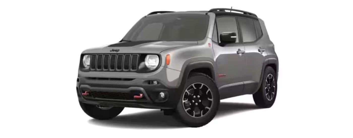 Grey 2024 Jeep Renegade angled left.