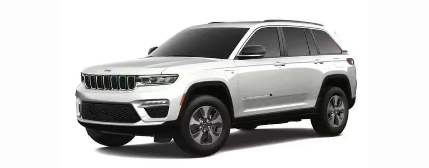 A white 2024 Jeep Grand Cherokee 4xe with a white background.
