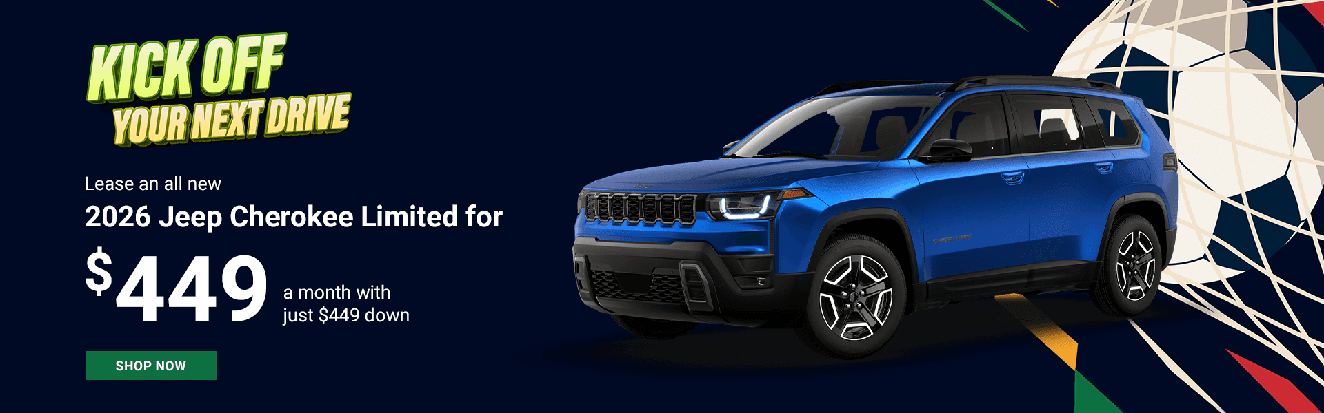 Lease an all new 2026 Jeep Cherokee Limited