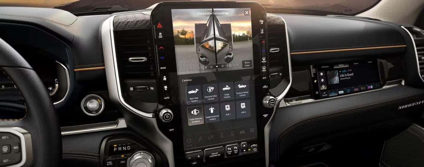 Black dash in a 2027 Ram 1500.