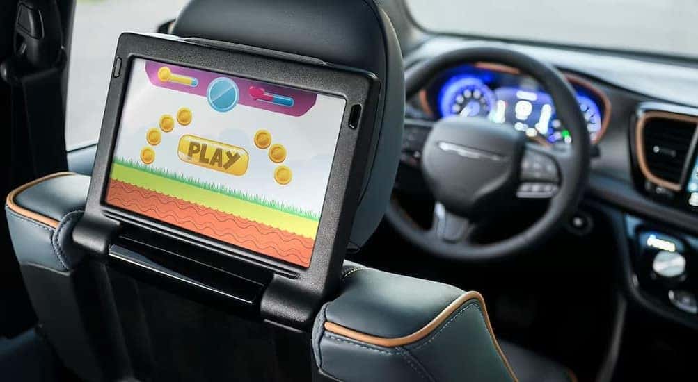 Rear seated media screen in a 2027 Chrysler Pacifica.