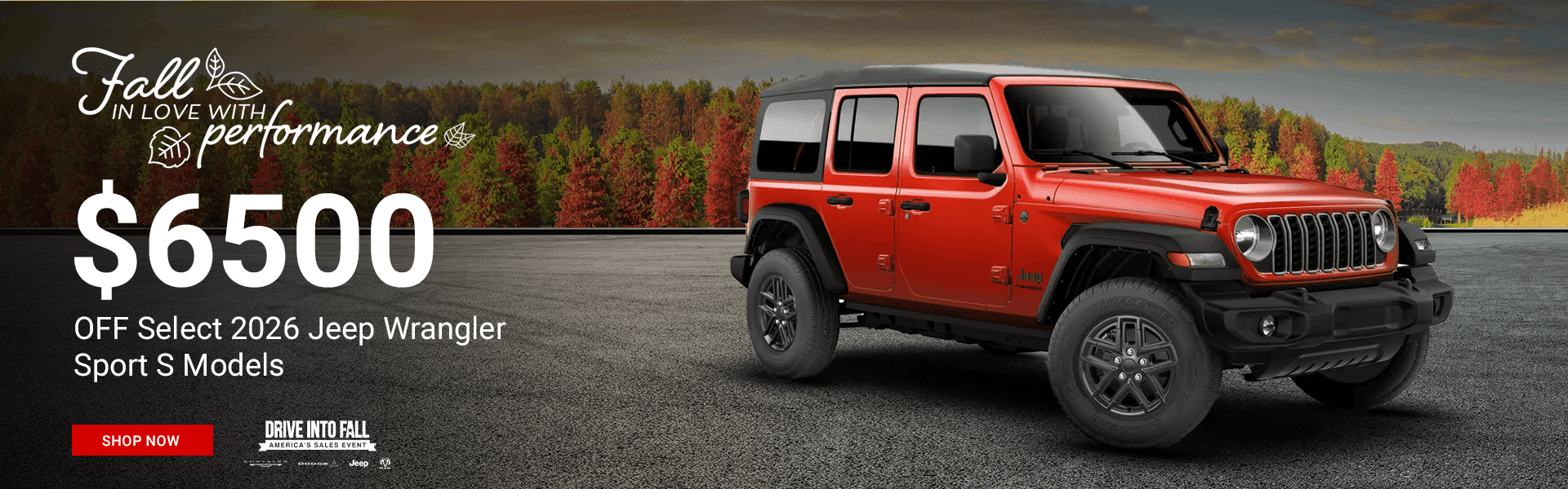 $6500 OFF Select 2026 Jeep Wrangler Sport S Models